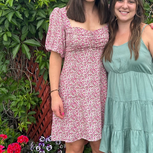 Astr Pink Floral Mini Dress - Picture 3 of 4